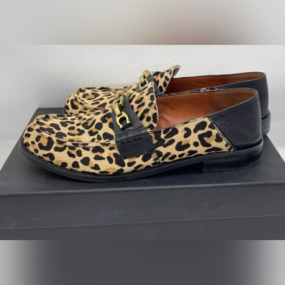 Coach Designer Putnam Leopard Genuine Calf Hair Convertible Loafer Flar SZ 8B - Picture 6 of 11